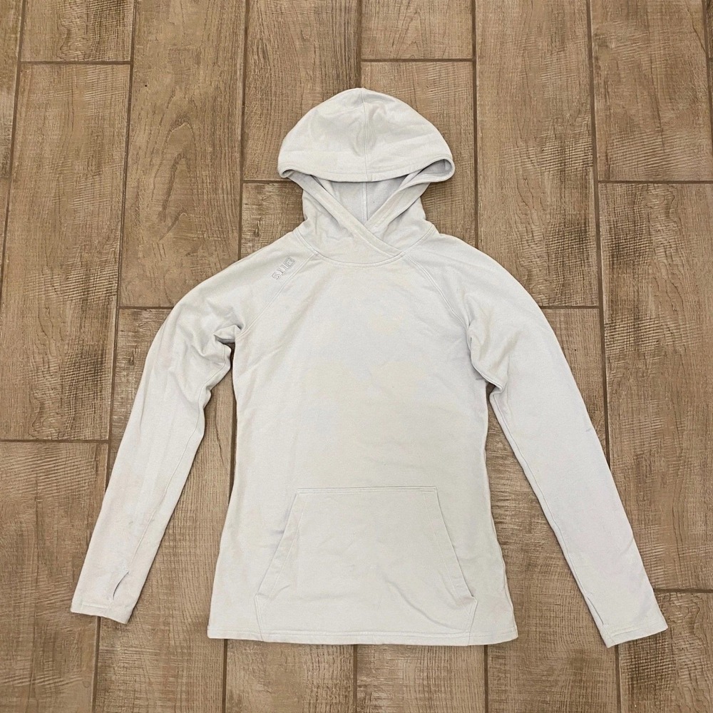 5.11 Tactical Hoodie Women XS Gray Sweatshirt Pullover Lightweight  Thumb Hole